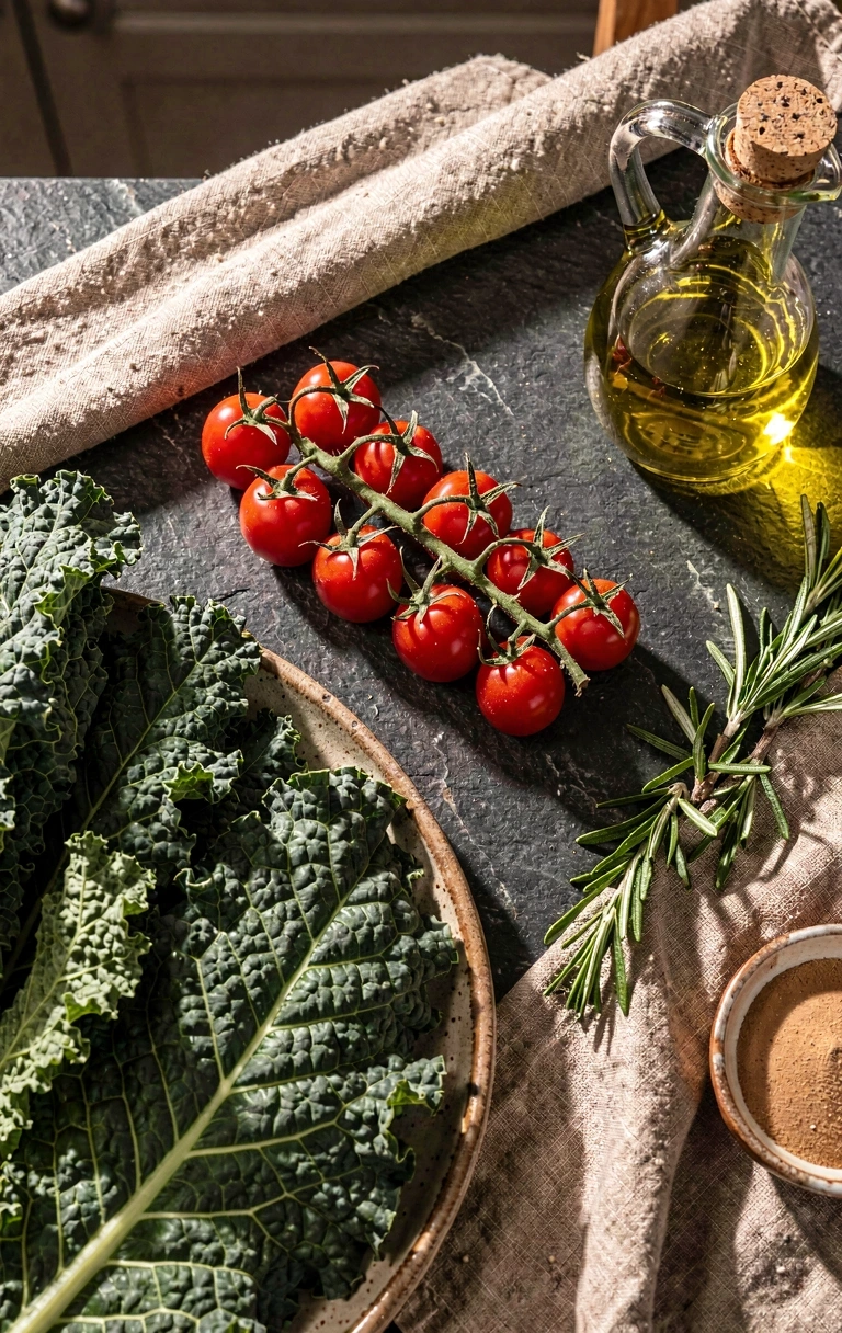 Φρέσκα υλικά κουζίνας